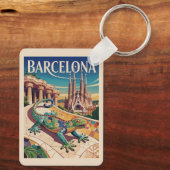 Barcelona Spanje Sleutelhanger (Achterkant)