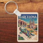Barcelona Spanje Sleutelhanger (Voorkant)