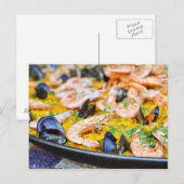 Barcelona Spanje | Spaanse Paella Briefkaart (Voorkant / Achterkant)