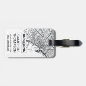 Barcelona, Spanje | Stadskaart Bagagelabel (Achterkant horizontaal)