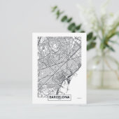 Barcelona, Spanje | Stadskaart Briefkaart (Staand voorkant)
