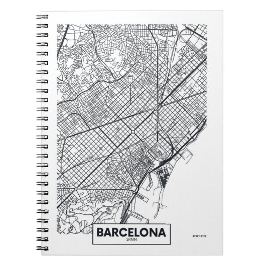 Barcelona, Spanje | Stadskaart Notitieboek (Voorkant)
