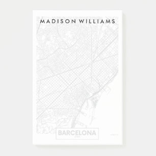 Barcelona, Spanje   Stadskaart Post-it® Notes