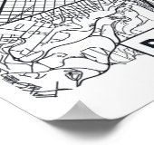 Barcelona, Spanje | Stadskaart Poster (Hoek)