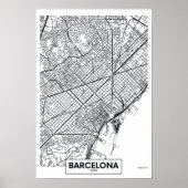 Barcelona, Spanje | Stadskaart Poster (Voorkant)