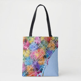 Barcelona Spanje - Stadskaart Tote Bag
