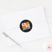 Barcelona Spanje Stadsvlag Catalonië Ronde Sticker (Envelop)