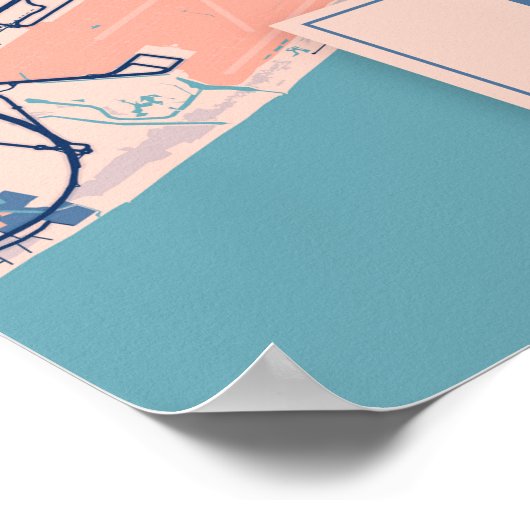 Barcelona - Spanje Stedenkaart Breezy Poster (Hoek)