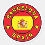 Barcelona Spanje Sticker (Voorkant)