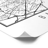 Barcelona Spanje Street Map Poster (Hoek)