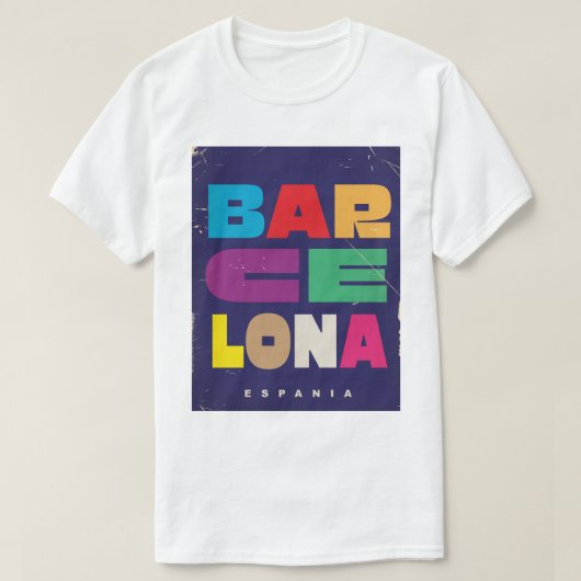 Barcelona Spanje T-shirt (Design voorkant)