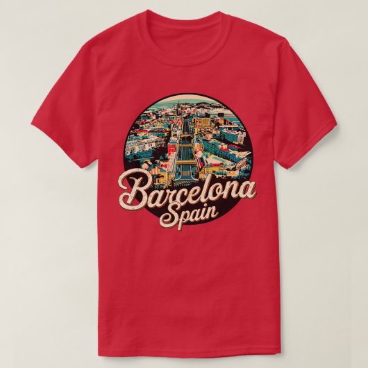 Barcelona Spanje T-shirt (Design voorkant)