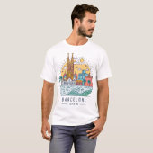 BARCELONA, SPANJE T-SHIRT (Voorkant volledig)