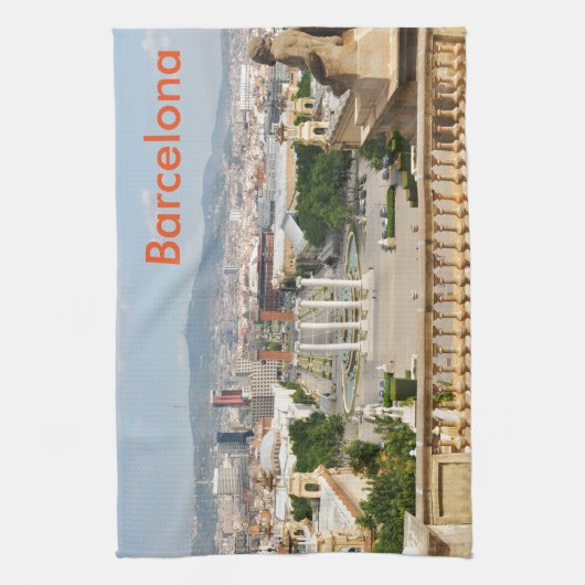 Barcelona, Spanje Theedoek (Verticaal)