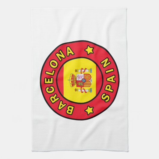 Barcelona Spanje Theedoek (Verticaal)