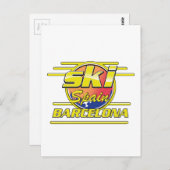 Barcelona Spanje tot Ski logo Briefkaart (Voorkant / Achterkant)
