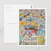 Barcelona Spanje Travel Place Waterverf Briefkaart (Voorkant / Achterkant)