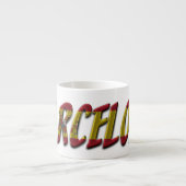 Barcelona Spanje Typografie van de Spaanse vlag Espresso Kop (Voorkant)