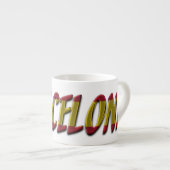 Barcelona Spanje Typografie van de Spaanse vlag Espresso Kop (Voorkant rechts)