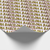 Barcelona Spanje - Typografie van de vlag van Span Cadeaupapier (Hoek)