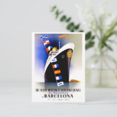 Barcelona Spanje vintage Briefkaart (Staand voorkant)