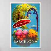 Barcelona Spanje vintage Poster (Voorkant)