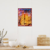Barcelona, Spanje, Vintage poster (Keuken)