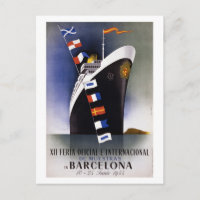 Barcelona Spanje Vintage Poster 1944
