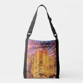 Barcelona, Spanje, Vintage poster Crossbody Tas (Voorkant)