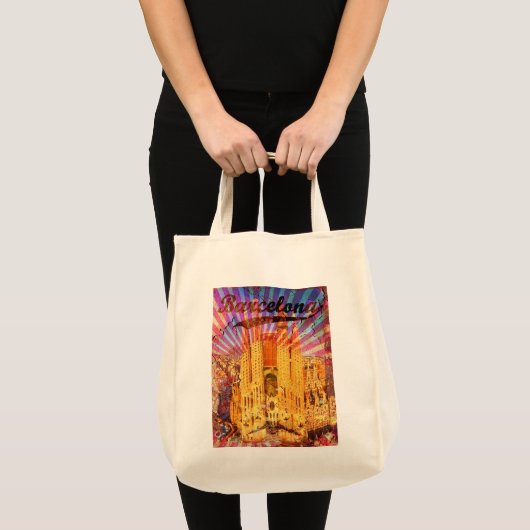 Barcelona, Spanje, Vintage poster Tote Bag (Voorkant (product))