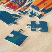 Barcelona Spanje Vintage Reisspel Legpuzzel (Zijkant)