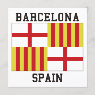 Barcelona, Spanje vlag Kaart
