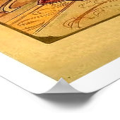 Barcelona, Spanje, vrouw schrijft een brief, vinta Poster (Hoek)