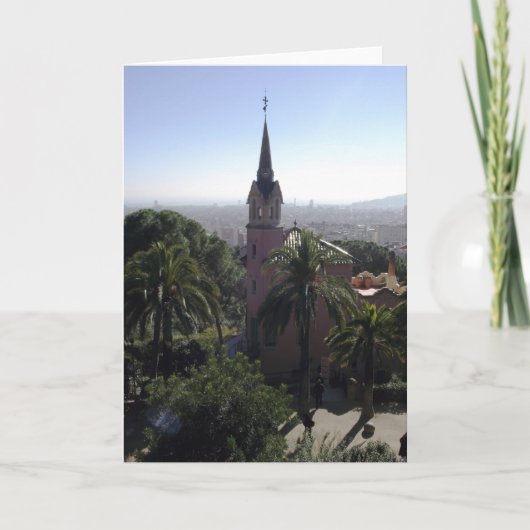 Barcelona, Spanje, wenskaart Kaart (Voorkant)