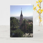 Barcelona, Spanje, wenskaart Kaart (Gele Bloem)