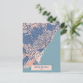 Barcelona Spanje Winderige Stad Kaart Reizen (Staand voorkant)