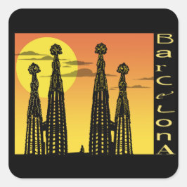 Barcelona Square Stickers