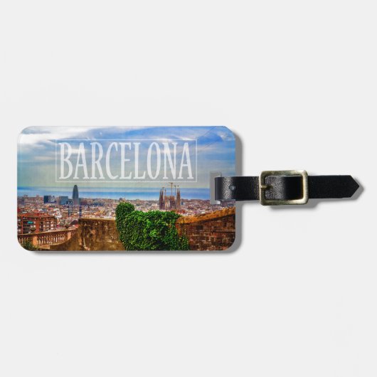 Barcelona-stad Bagagelabel (Voorkant horizontaal)