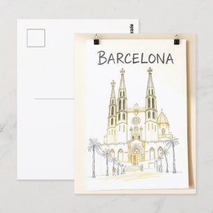 Barcelona-stad Briefkaart