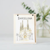 Barcelona-stad Briefkaart (Staand voorkant)