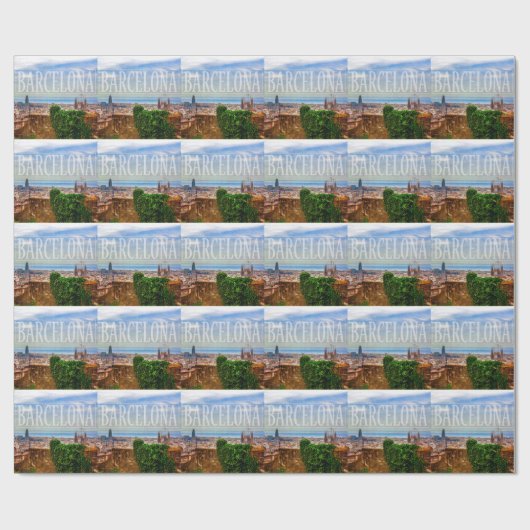 Barcelona-stad Cadeaupapier (Vlak)