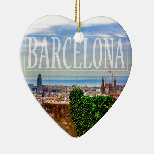 Barcelona-stad Keramisch Ornament (Rechts)