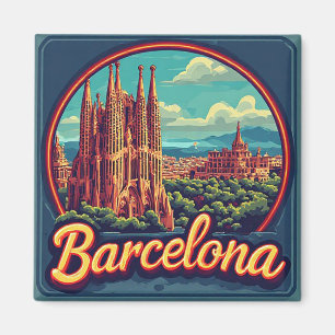 🧲 Barcelona stadsuitstap herinnering Spanje 🌴 Magneet