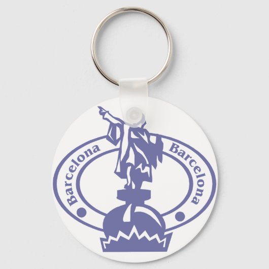 Barcelona Stamp Sleutelhanger (Voorkant)