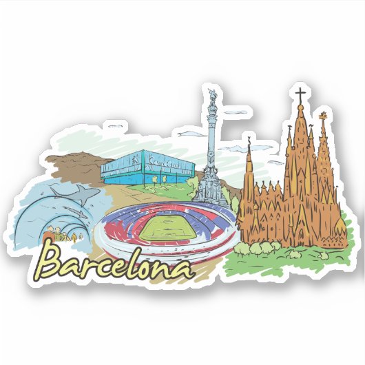 barcelona sticker (Voorkant)