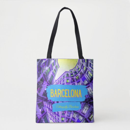 Barcelona straat stijl tas-ontwerp 10 tote bag (Voorkant)