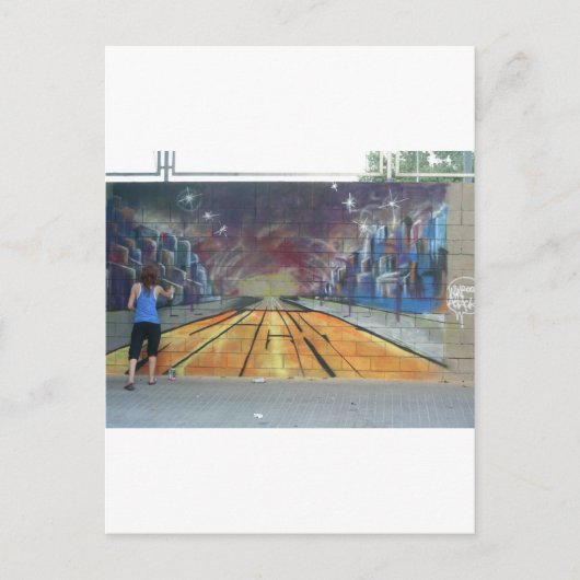 Barcelona Street Art Briefkaart (Voorkant)