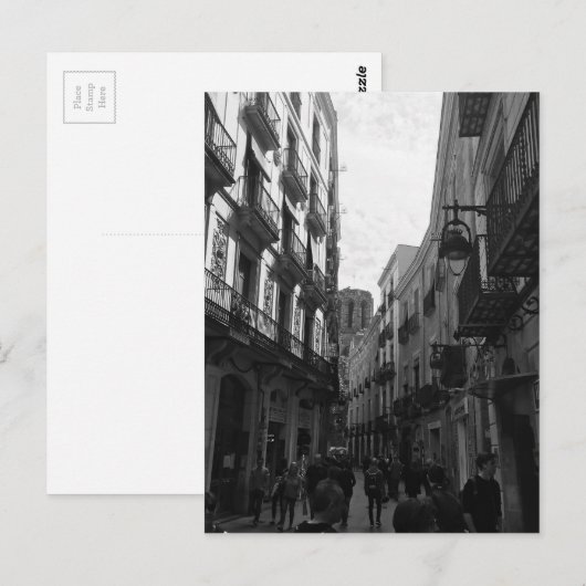 Barcelona Street Briefkaart (Voorkant / Achterkant)