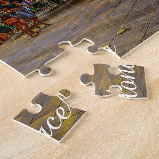 Barcelona Street Scene. Jigzaag Puzzle Legpuzzel (Zijkant)