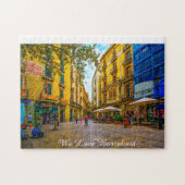 Barcelona Street Scene. Jigzaag Puzzle Legpuzzel (Horizontaal)